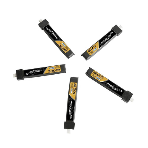 TATTU Battery Tattu 3.8V 1S 300mAh 75C LiHV Battery 5 Pack - Choose Version