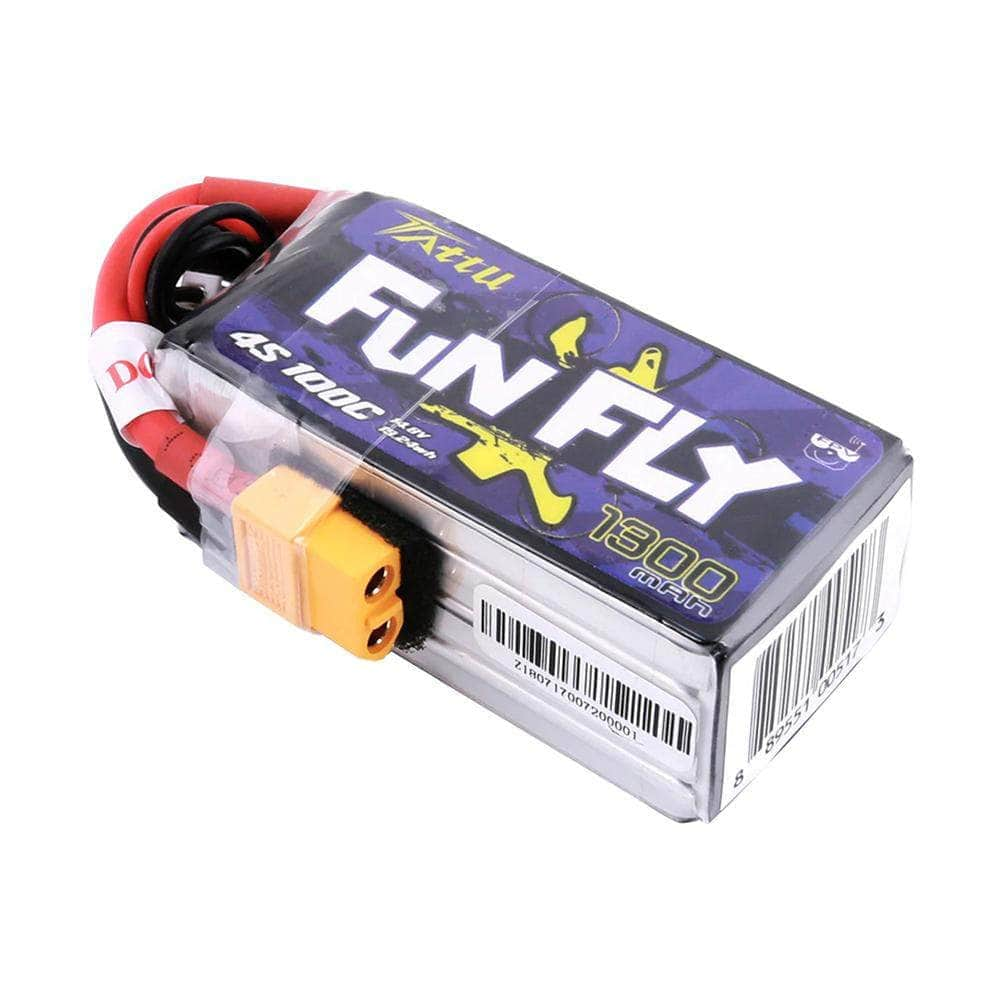 TATTU Battery Tattu FunFly 14.8V 4S 1300mAh 100C LiPo Battery - XT60