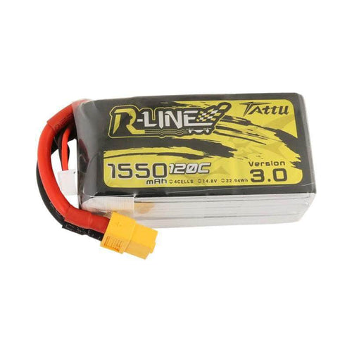 TATTU Battery Tattu R-Line Version 3.0 14.8V 4S 1550mAh 120C LiPo Battery - XT60